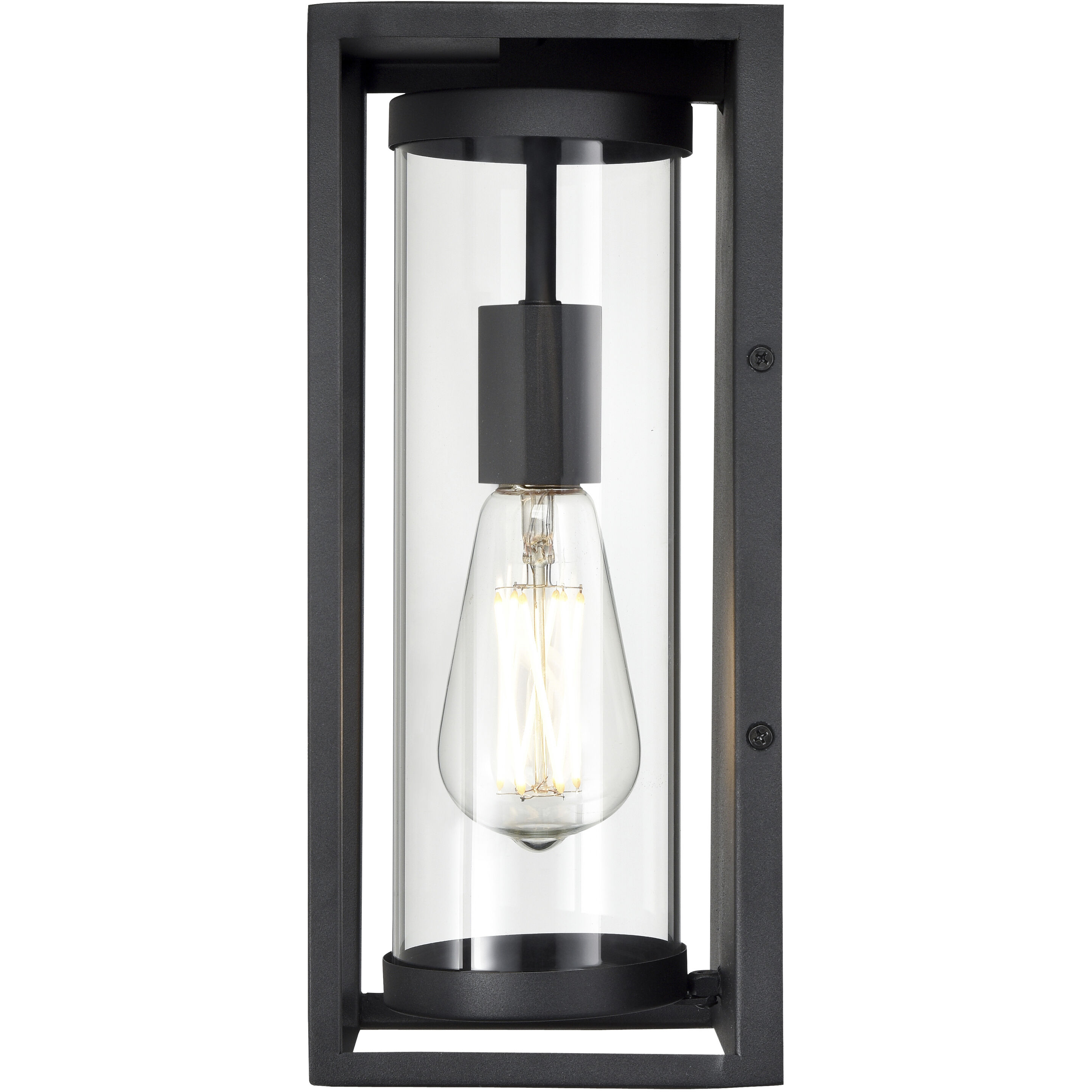 Caleb 1 Light 12.5 inch Textured Black Outdoor Wall Sconce